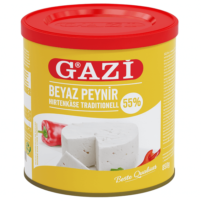 Gazi Beyaz Peynir – Hirtenkäse 55 % (Žlutá nádoba)