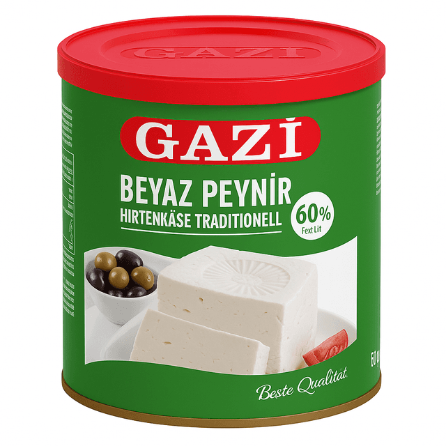 Gazi Beyaz Peynir – Hirtenkäse 60 % (Zelená nádoba)
