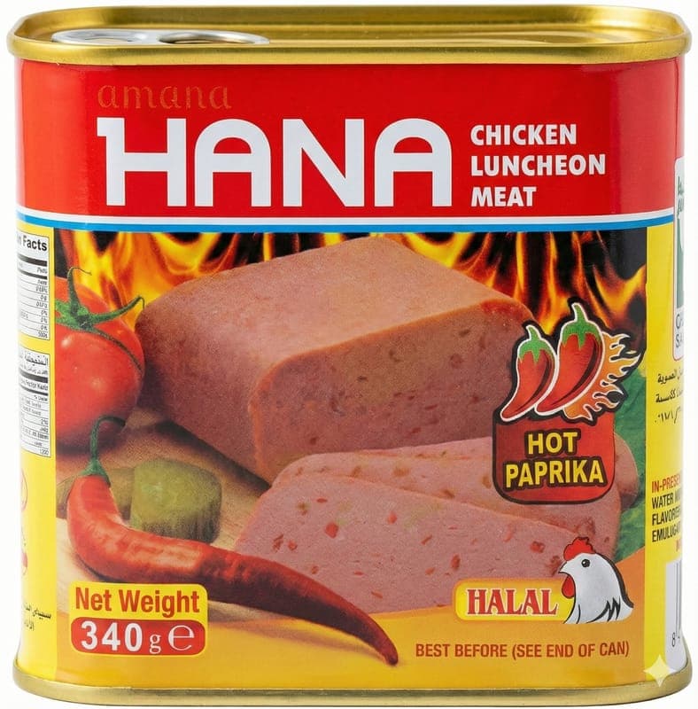 HANA Luncheon maso kuřecí pálivý 340g