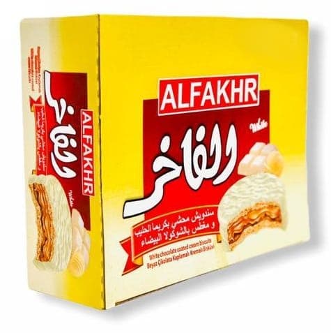 Alfakhr Sušenky Bílá čokoláda 12ks