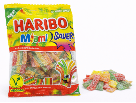 Haribo Kyselé ovocné želé bonbony 85g
