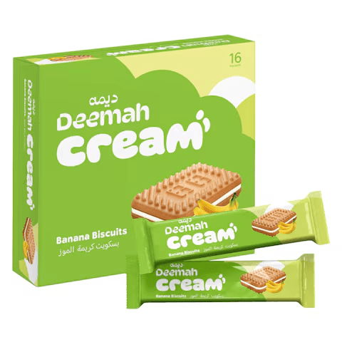 Deemah – Krémové sušenky s banánovou náplní (Banana Biscuits)