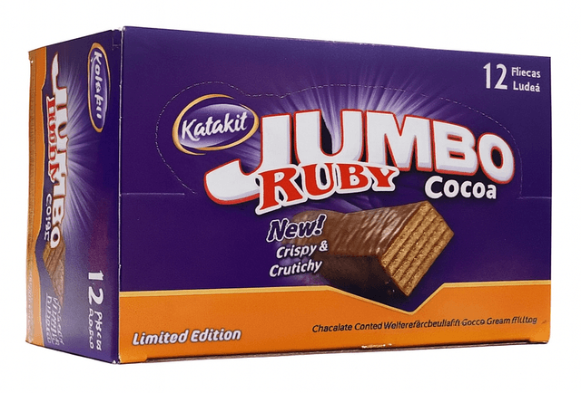 Jumbo Ruby Cocoa – Oplatky s kakaovou náplní a polevou